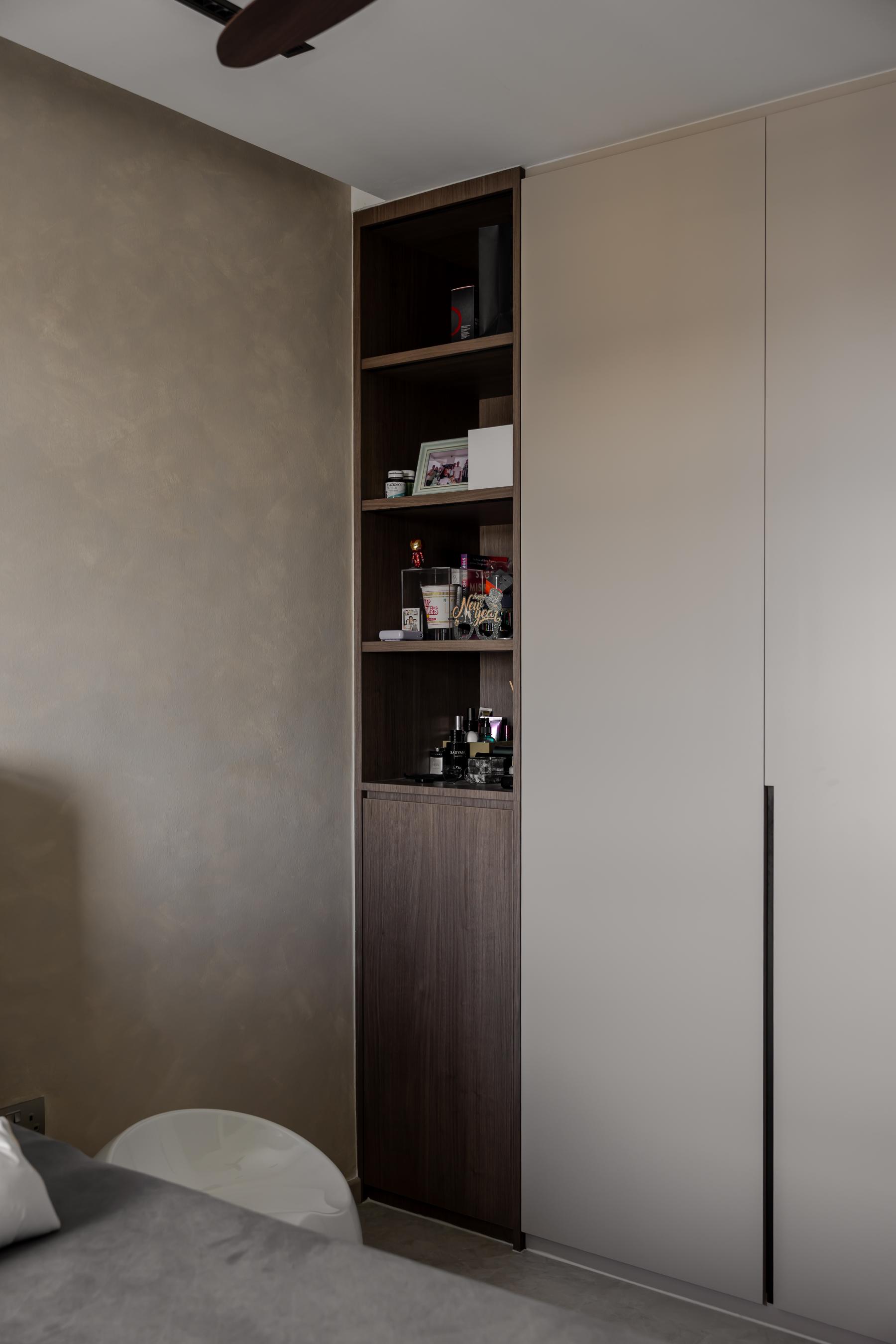 Minimalist Bedroom with Wardrobe and Sliding Wardrobe