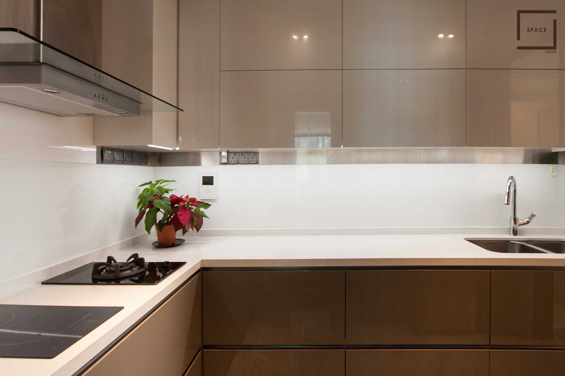 Modern Kitchen with Cupboard and Kitchen Accessories