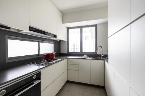 Minimalist Kitchen at Lake Vista