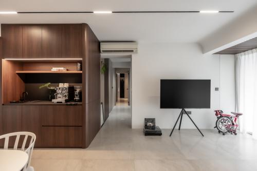Minimalist Living Room at Lake Vista