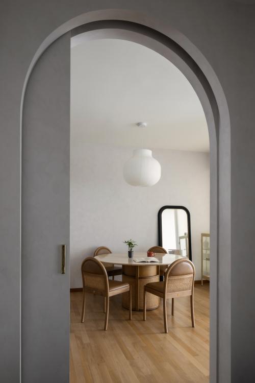 Transitional Dining Room at Ocean Drive