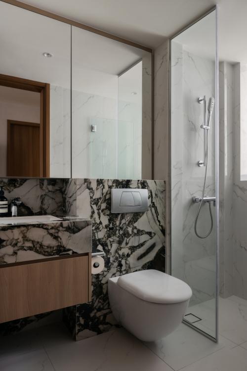 Transitional Bathroom at Ocean Drive