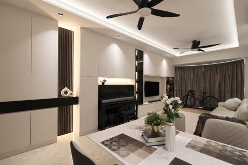 Minimalist Living Room at Resale 3 Bedroom Condo @ Yew Mei Green