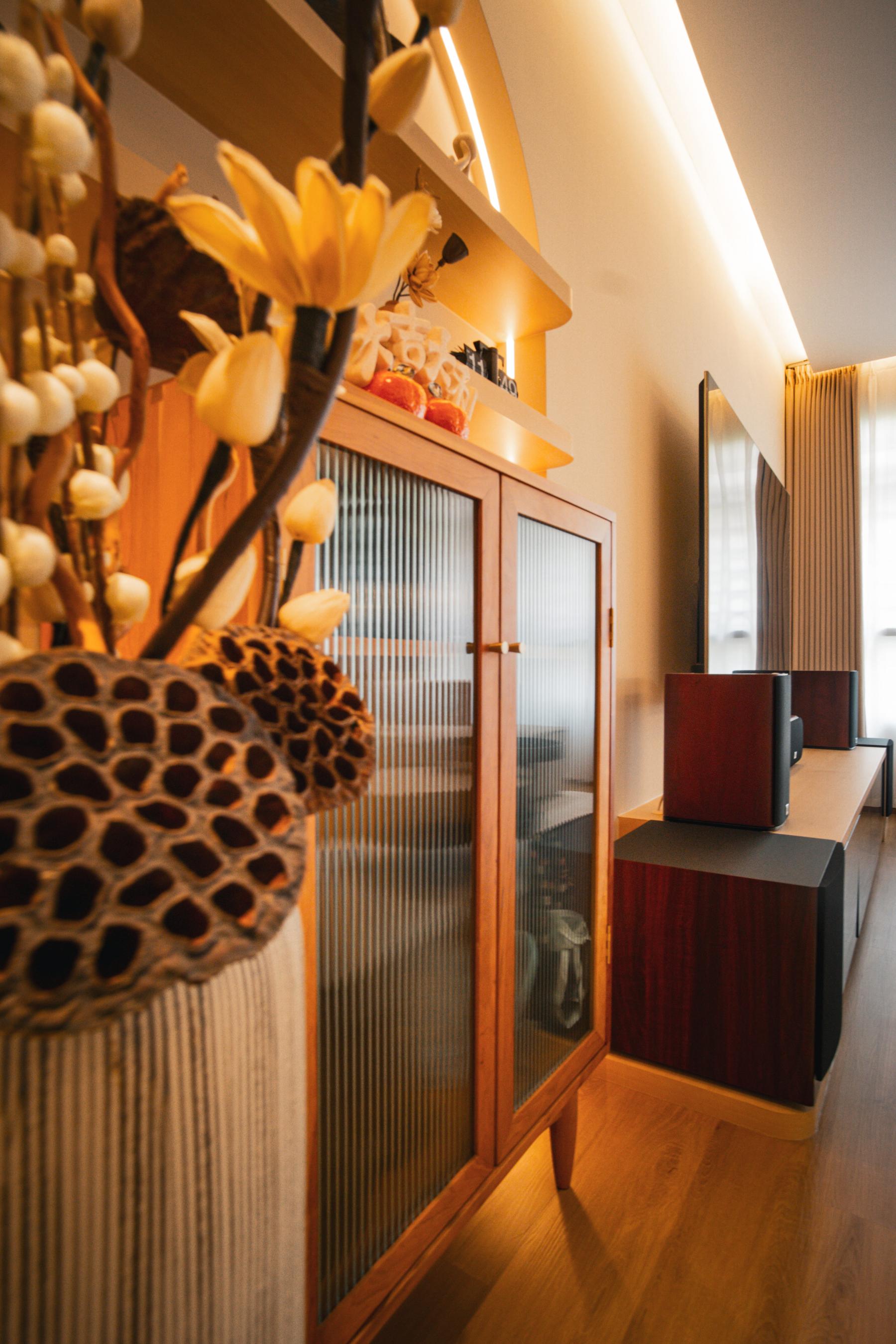 Scandinavian Foyer with Artwork and Console Table