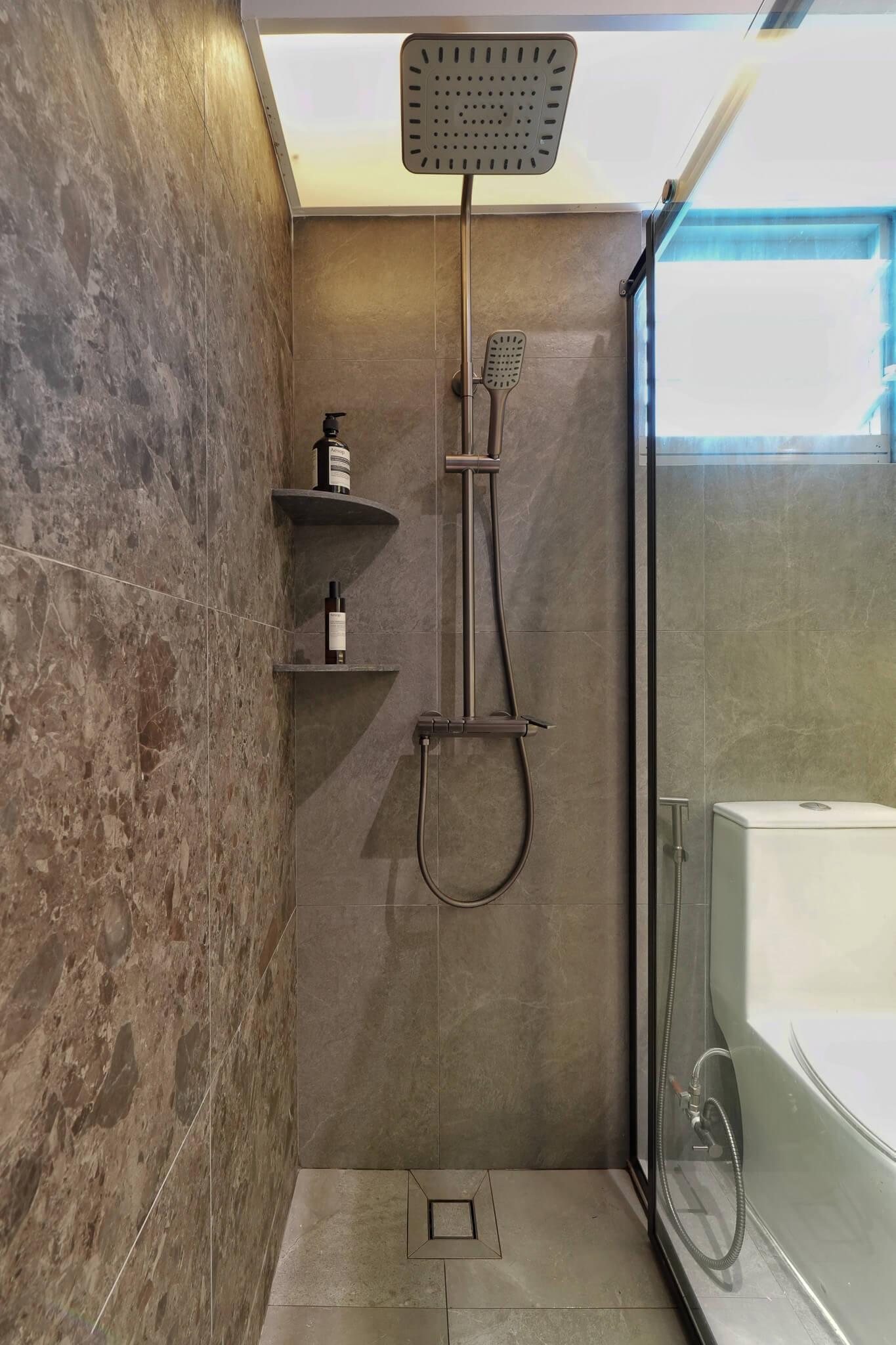 Scandinavian Bathroom with Bathroom Sinks and Bathroom Stools