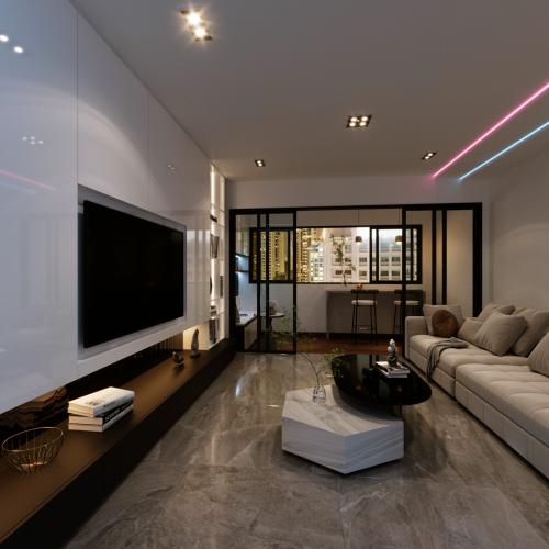 Modern Living Room at Modern X Futuristic EA