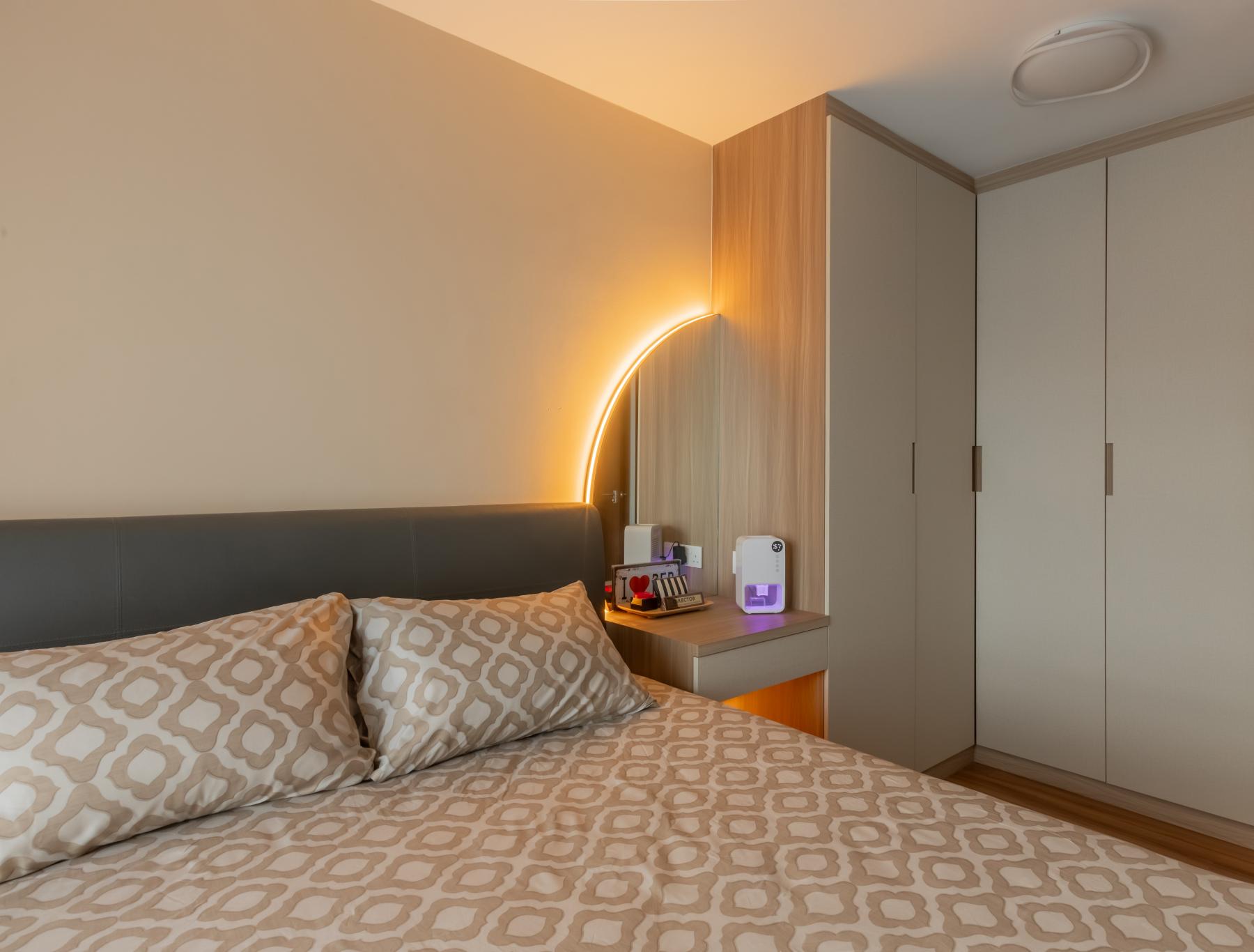 Modern Bedroom with Wardrobe and Dressing Table
