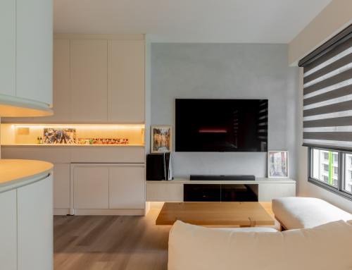 Scandinavian Living Room at 431C Northshore Drive