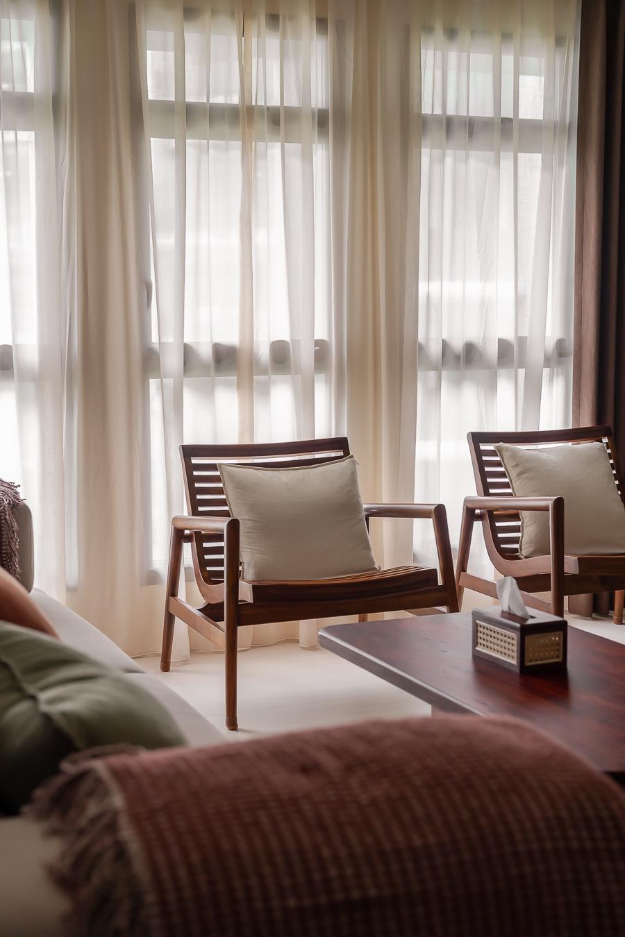Vintage Living Room with Sofa and Side Table