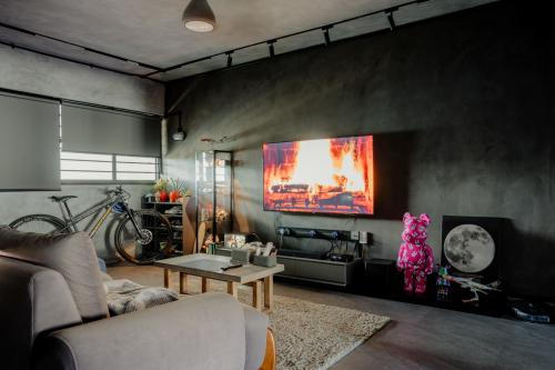 Industrial Living Room at Tampines