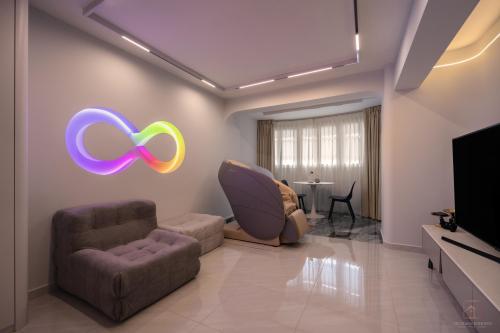 Contemporary Living Room at 26 Bendemeer Road