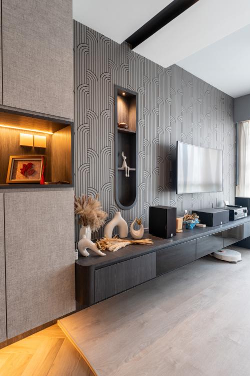 Modern Living Room at 117A Jalan temneram