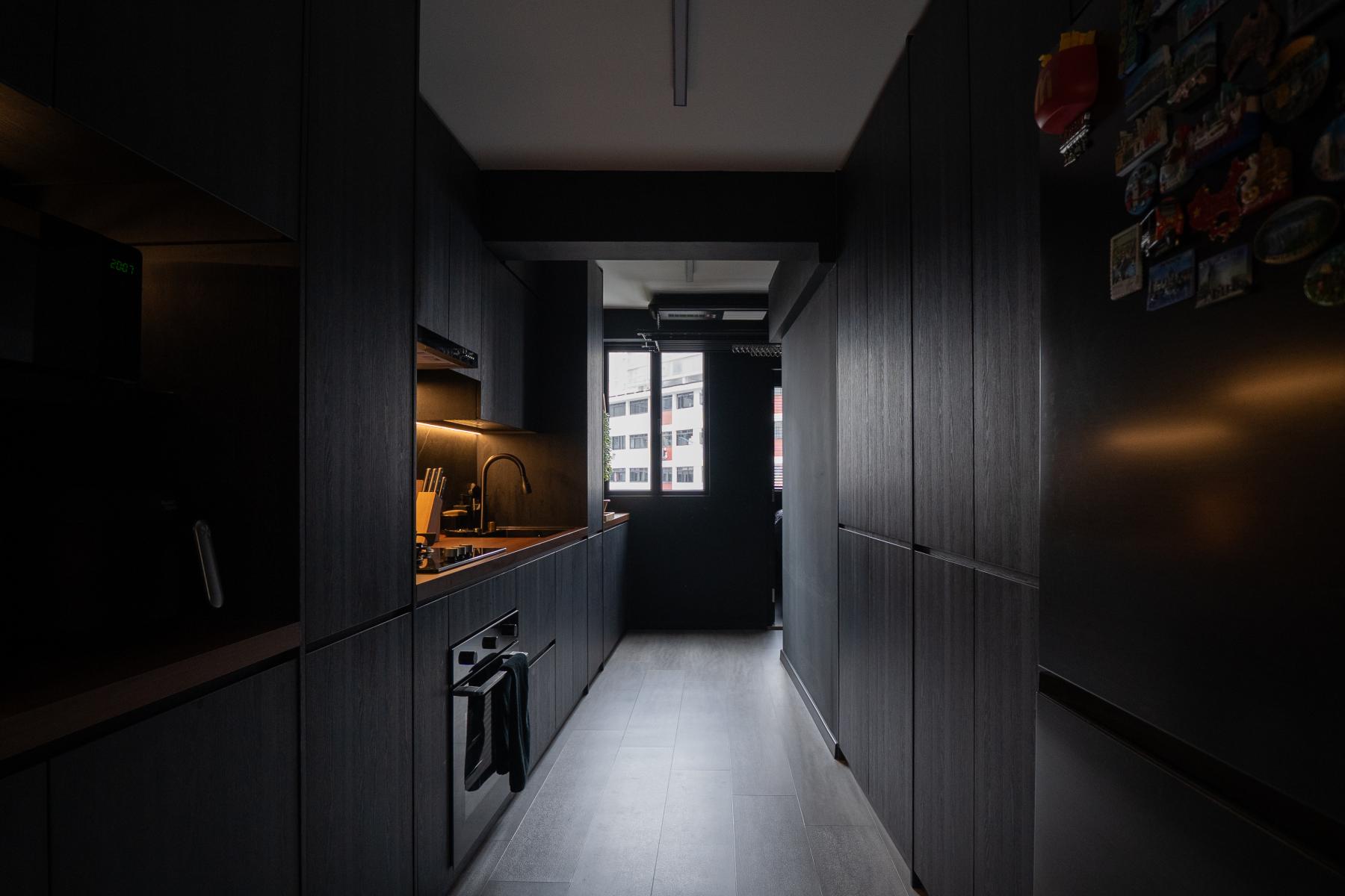 Modern Kitchen with Countertop and Vinyl Flooring
