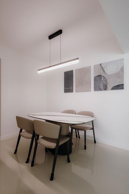 Minimalist Dining Room at Monochromatic Muse