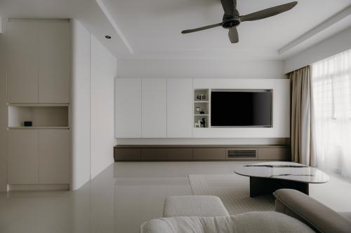 Minimalist Living Room at Monochromatic Muse