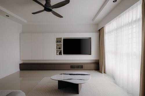 Minimalist Living Room at Monochromatic Muse