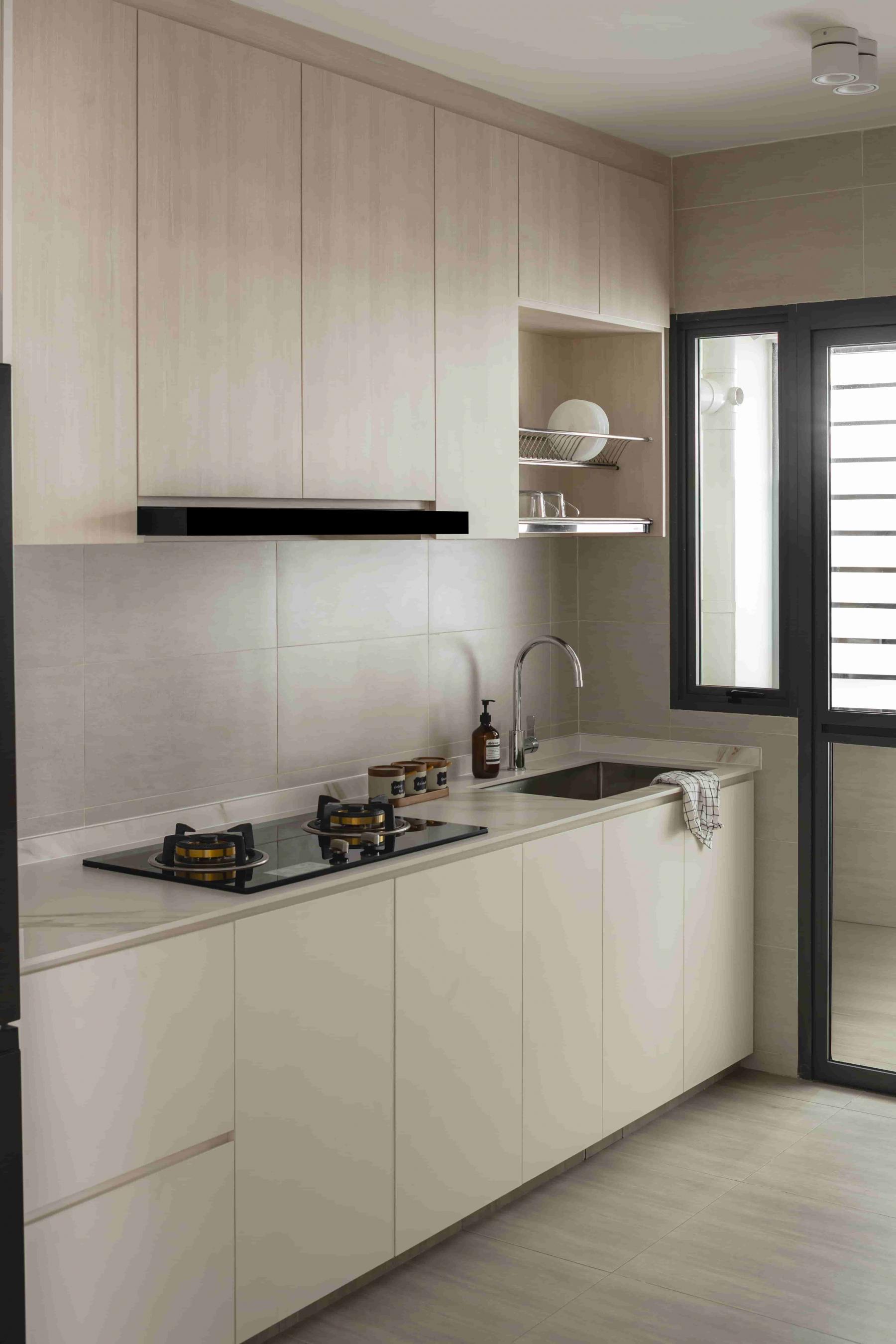 Modern Kitchen with Countertop and Cupboard