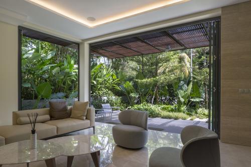 Contemporary Living Room at Sunset View