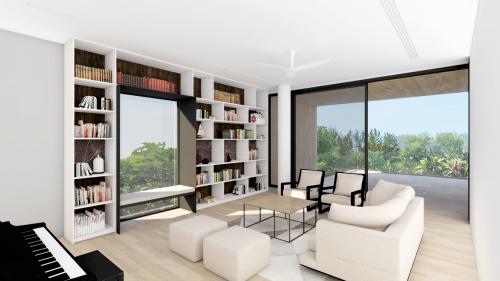 Contemporary Living Room at Cornwall Gardens