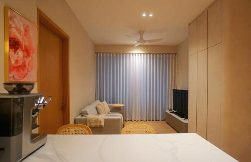 Scandinavian Living Room at Glades Condo