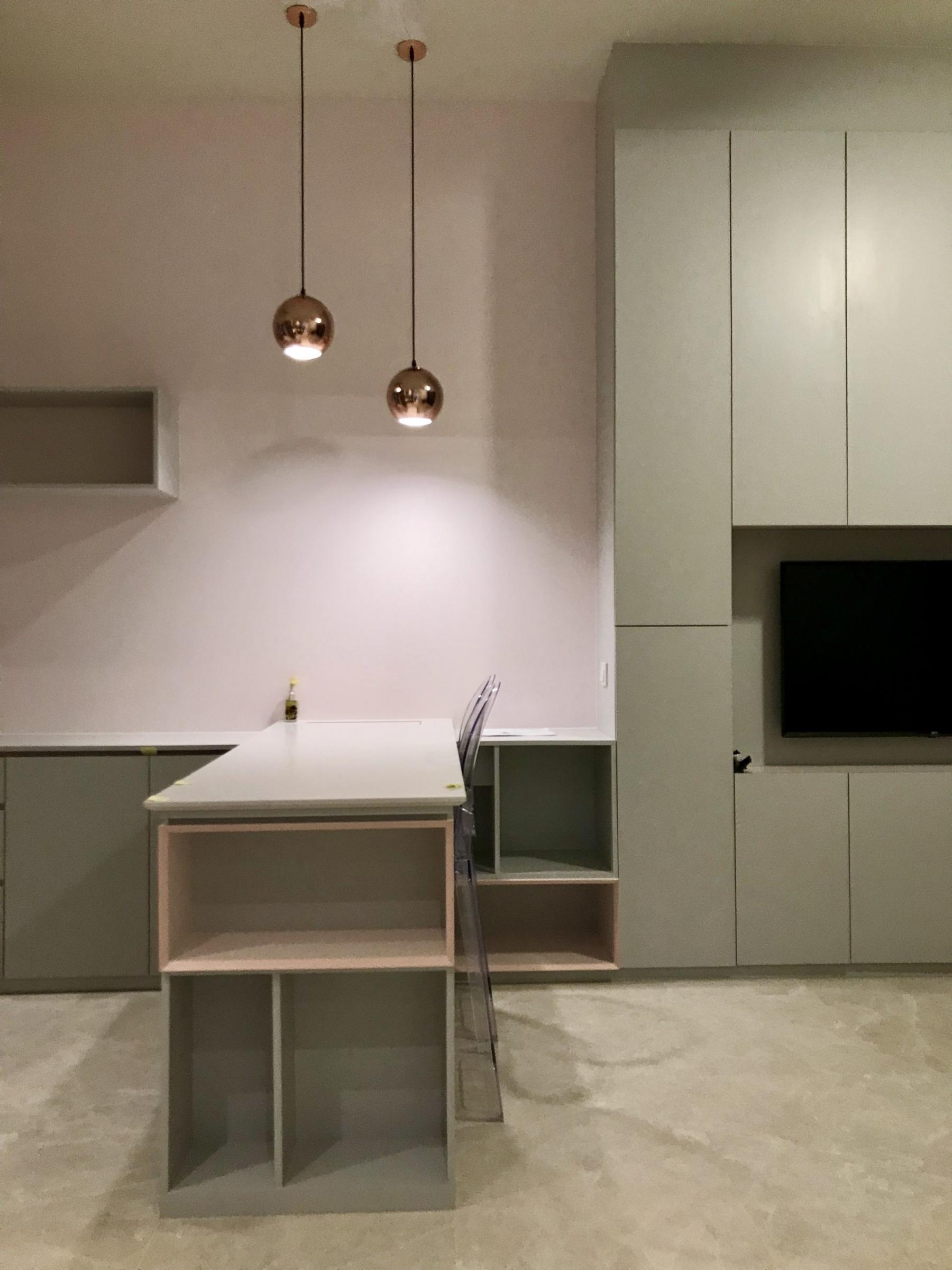 Contemporary Dining Room with Dining Table and Lighting