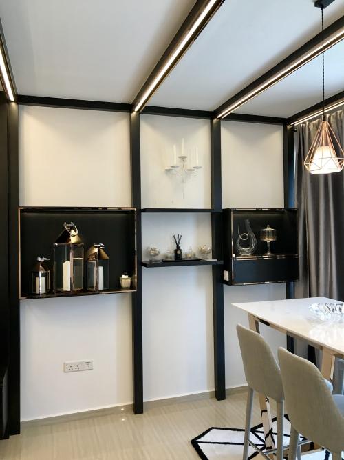 Minimalist Dining Room at Brownstone Condo