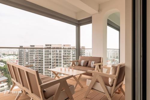 Contemporary Balcony at Kovan Residences