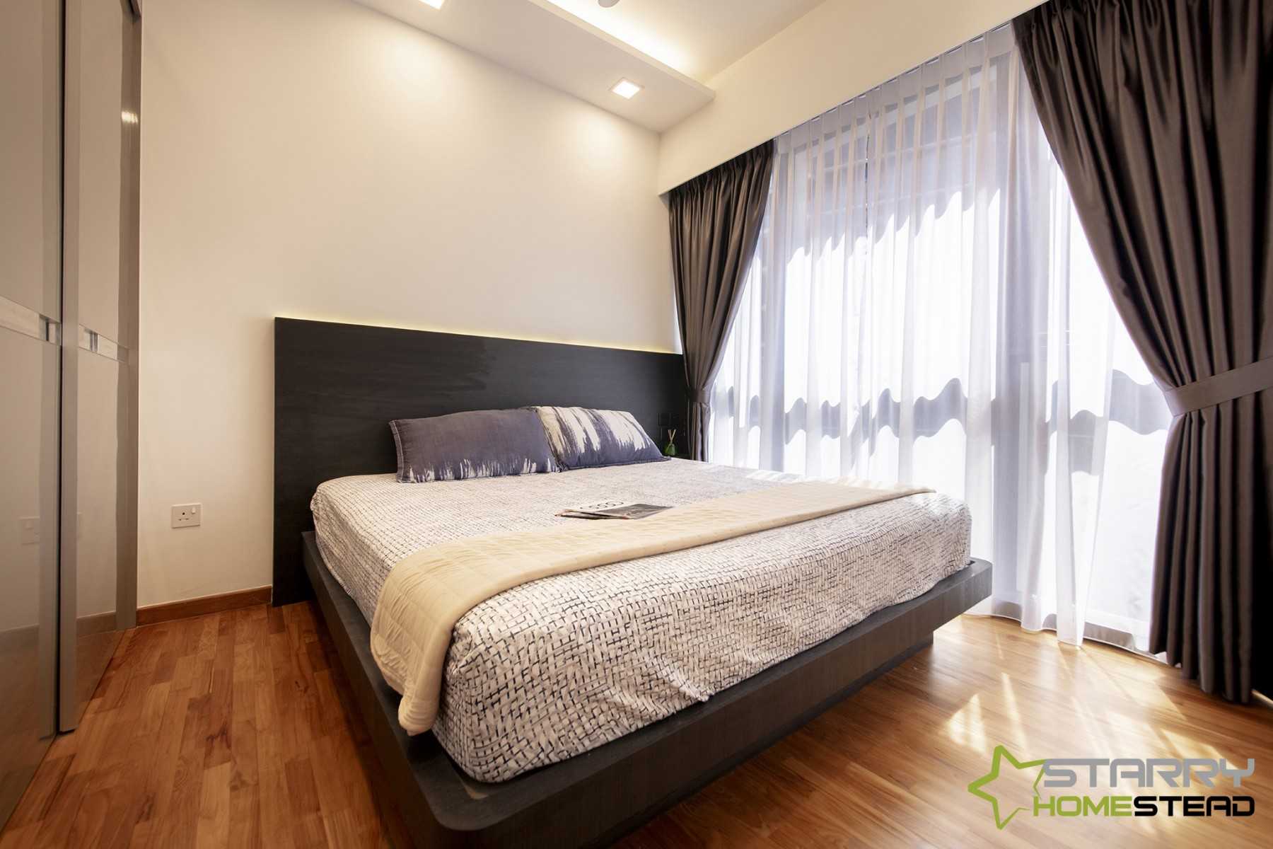 Modern Bedroom with Wardrobe and Bed