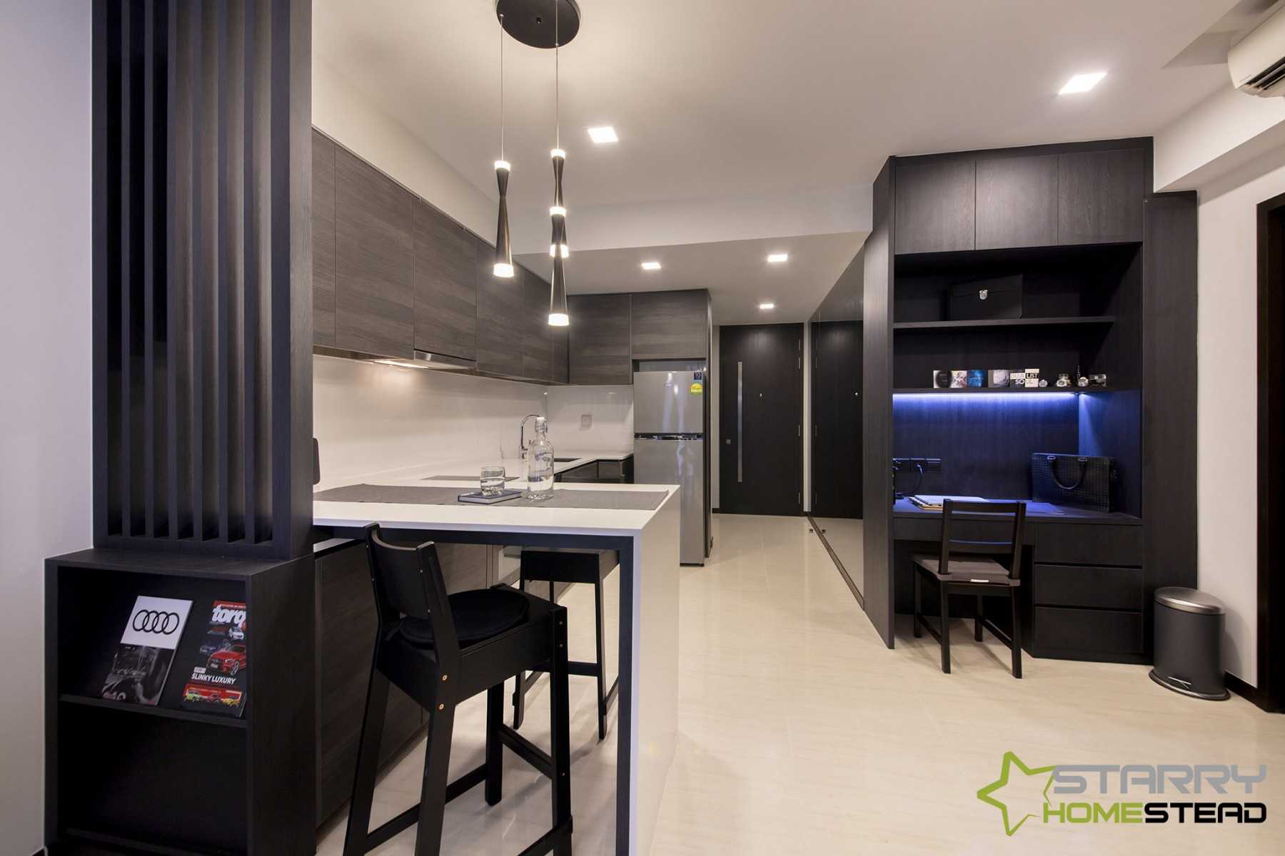 Modern Kitchen with Dining Table and Dining Chairs
