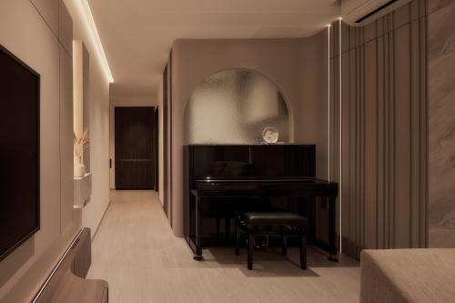 Modern Living Room at Riverfront Residences