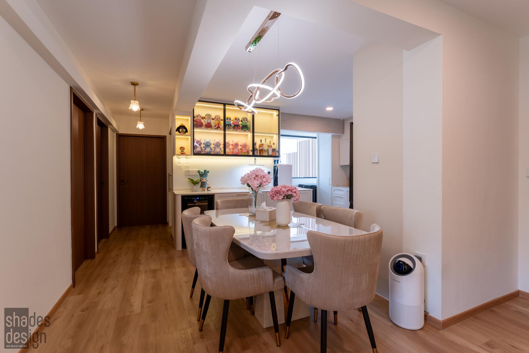 Modern Dining Room with Dining Table and Dining Chairs