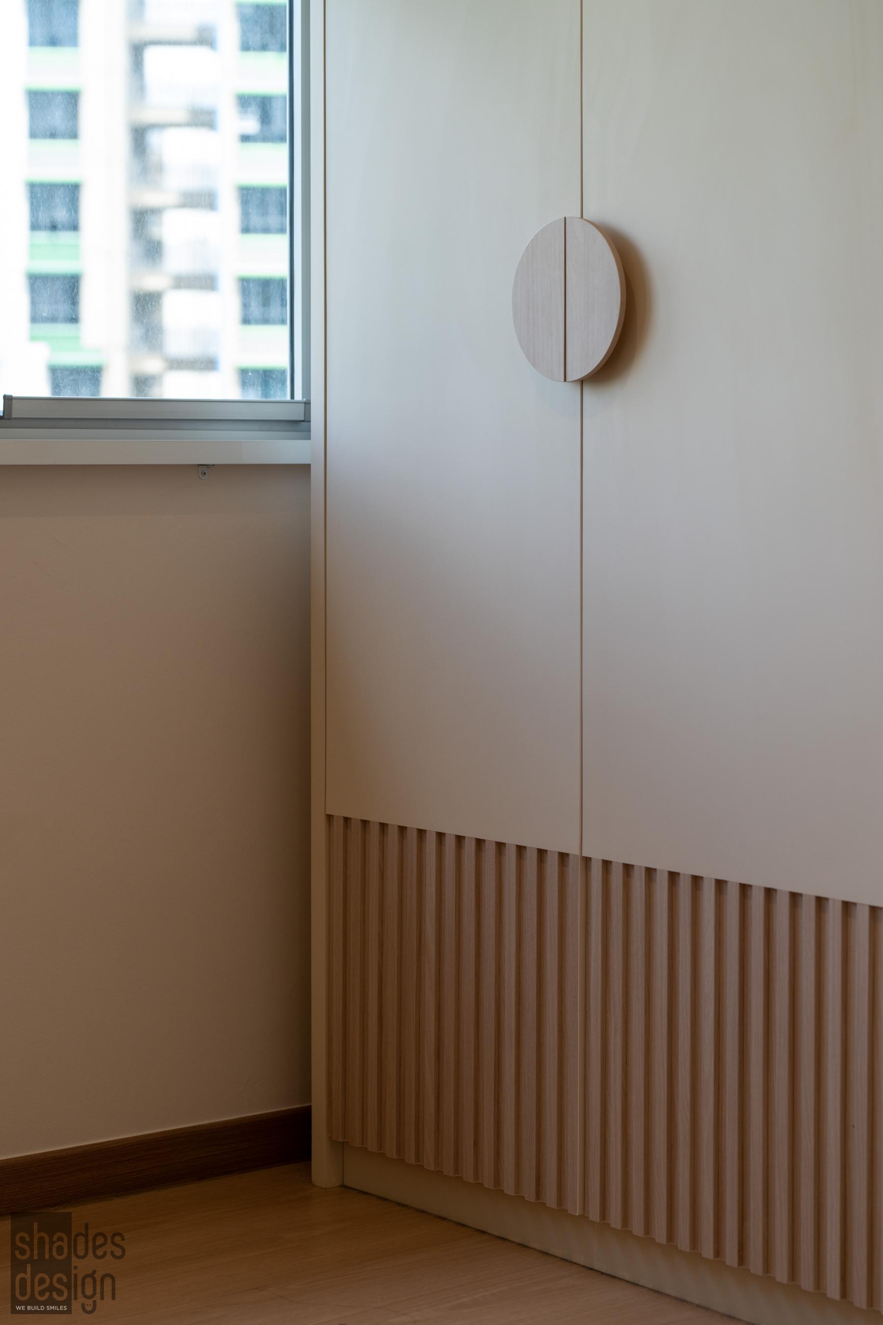 Minimalist Bedroom with Vinyl Flooring and Wardrobe