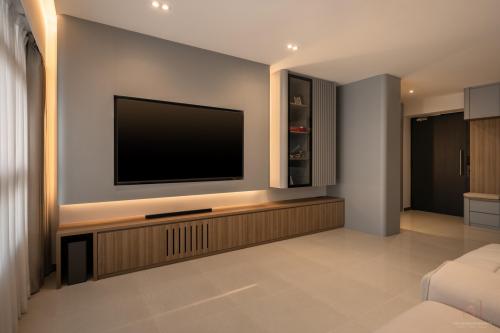 Contemporary Living Room at 380A Canberra Drive