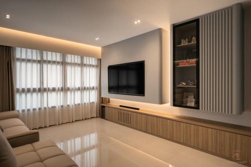 Contemporary Living Room at 380A Canberra Drive