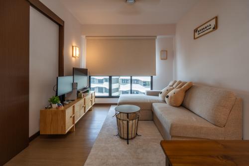 Contemporary Living Room at Punggol Point Cove
