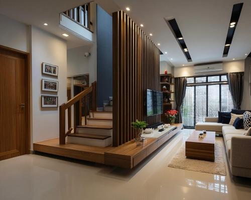 Contemporary Living Room at Bukit Timah