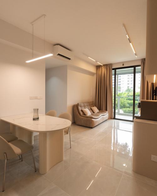 Minimalist Living Room at 20 Sim Drive Penrose