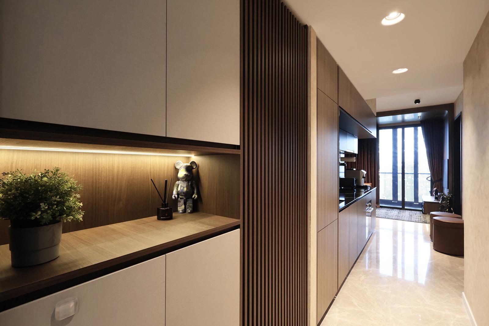 Contemporary Entryway with Small Storage and Doors