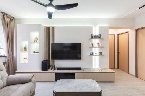 Minimalist Living Room at 574 PASIR RIS ST 53