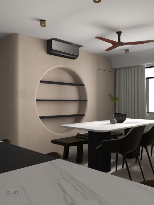 Minimalist Dining Room at West Edge @ Bukit Batok