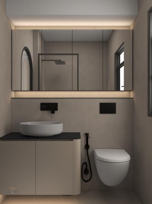 Minimalist Bathroom at West Edge @ Bukit Batok