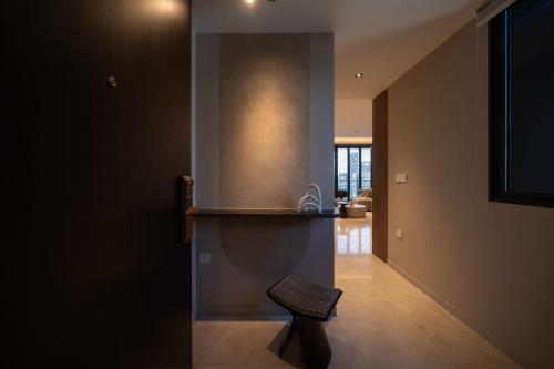 Modern Entryway at Irwell Hill Residence