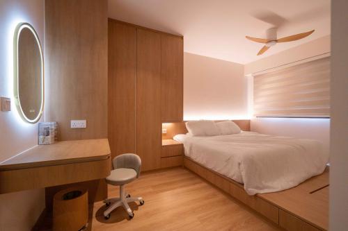Minimalist Bedroom at Punggol Point Cove