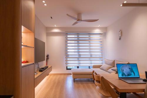 Minimalist Living Room at Punggol Point Cove