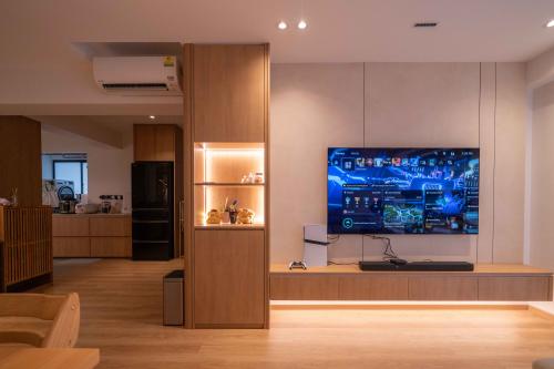 Minimalist Living Room at Punggol Point Cove