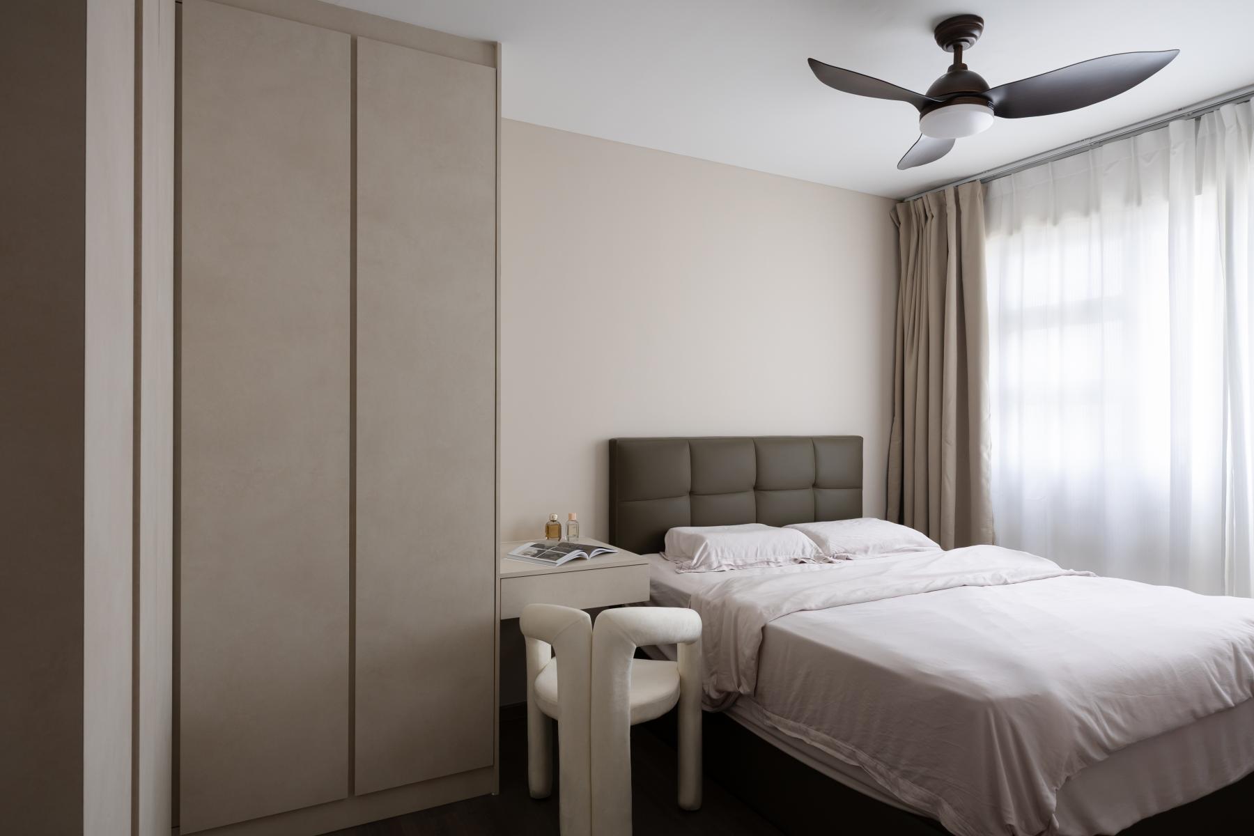 Minimalist Bedroom with Wardrobe and Bedroom Dresser