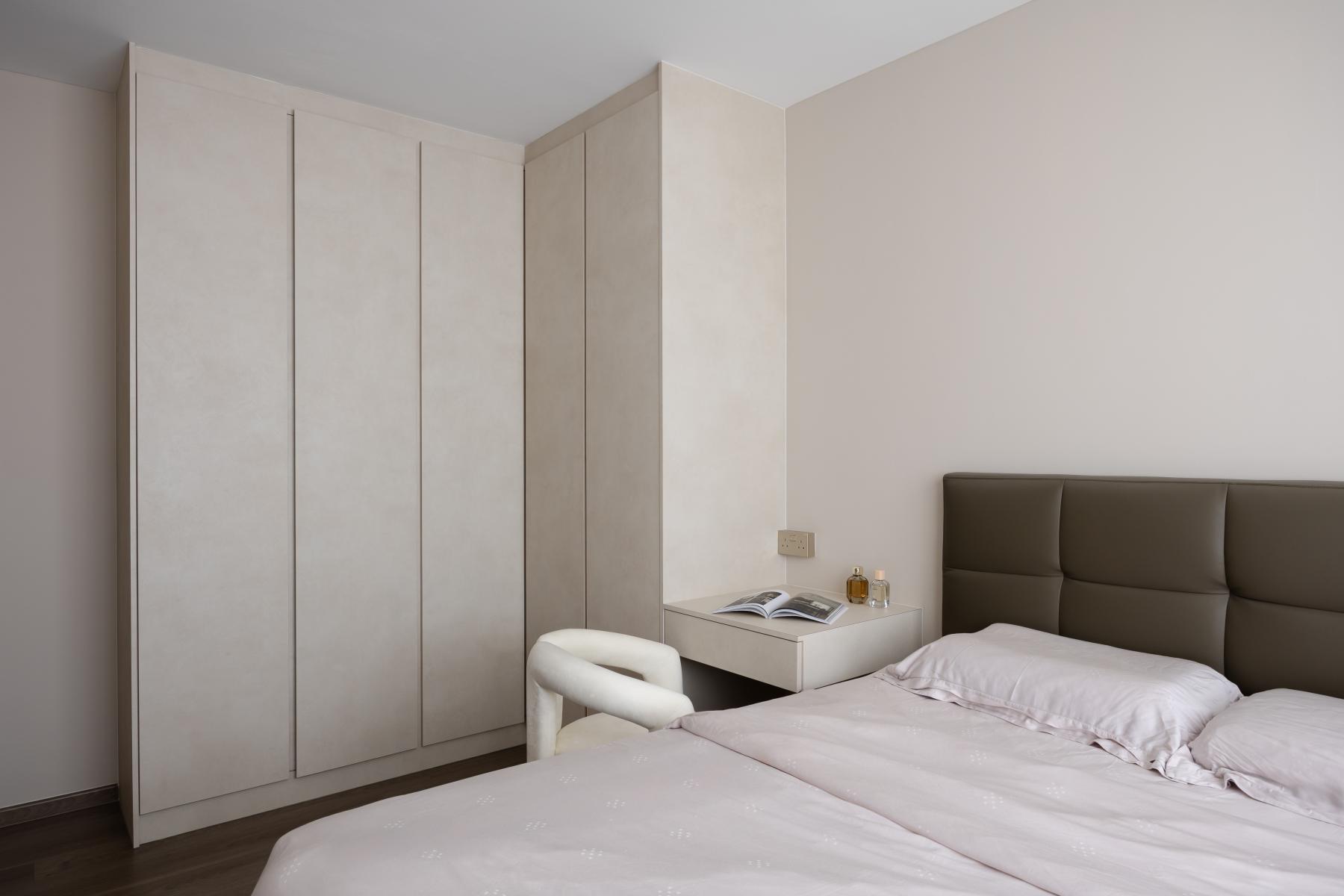 Minimalist Bedroom with Wardrobe and Bedroom Dresser
