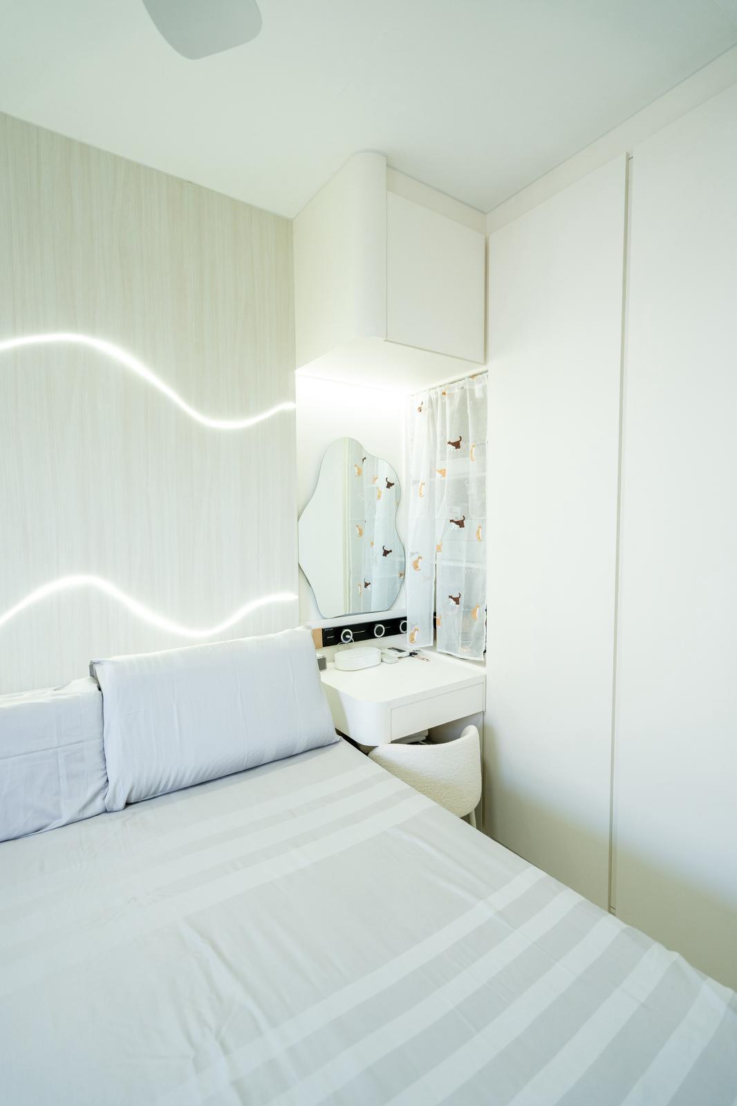 Minimalist Bedroom with Wardrobe and Closet
