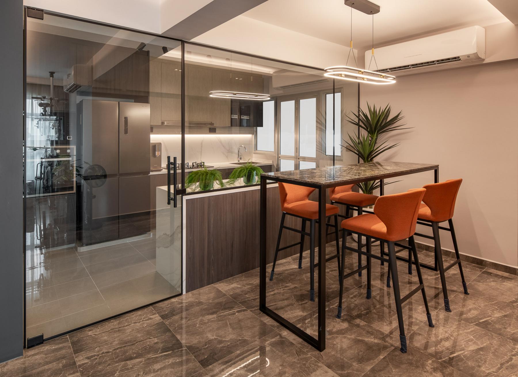Modern Dining Room with Dining Table and Dining Chairs