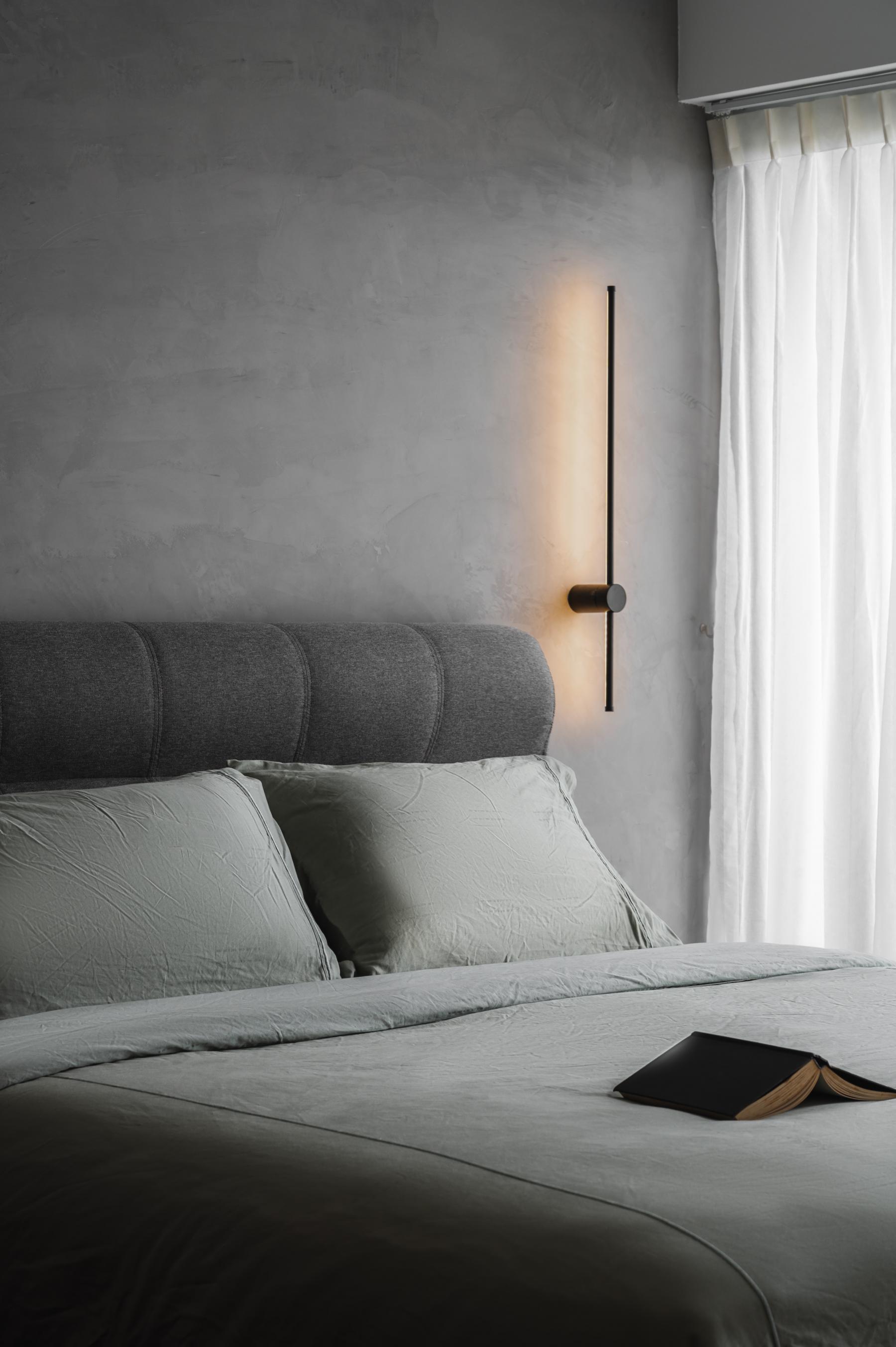Modern Bedroom with Feature Wall and Cove Lighting
